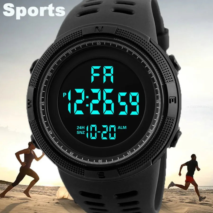Reloj Digital LED Militar Deportivo Resistente al Agua