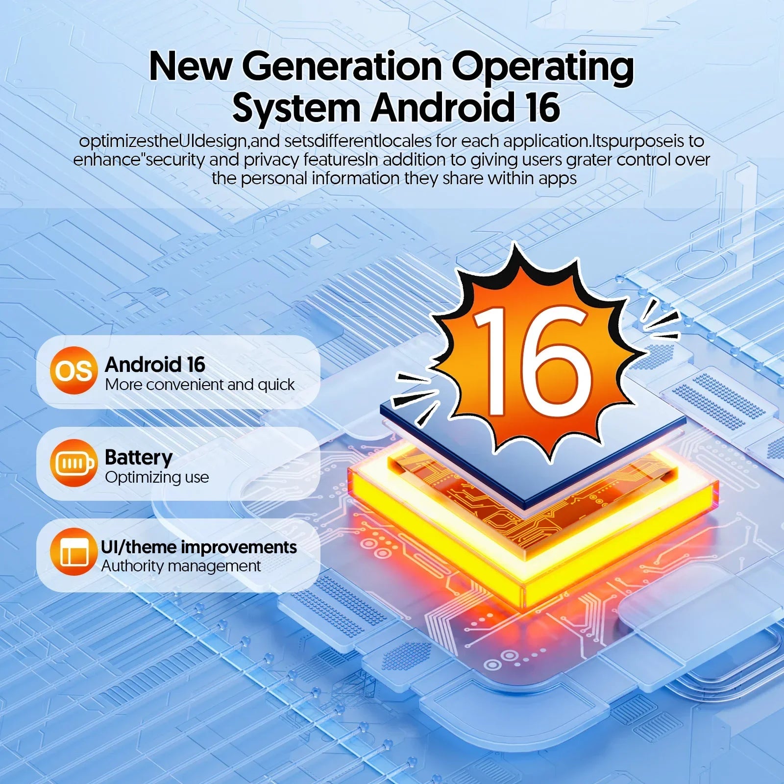 Tablet BAKEN 10 pulgadas Android 16, cinco núcleos, 8 GB + 32 GB, WiFi 6