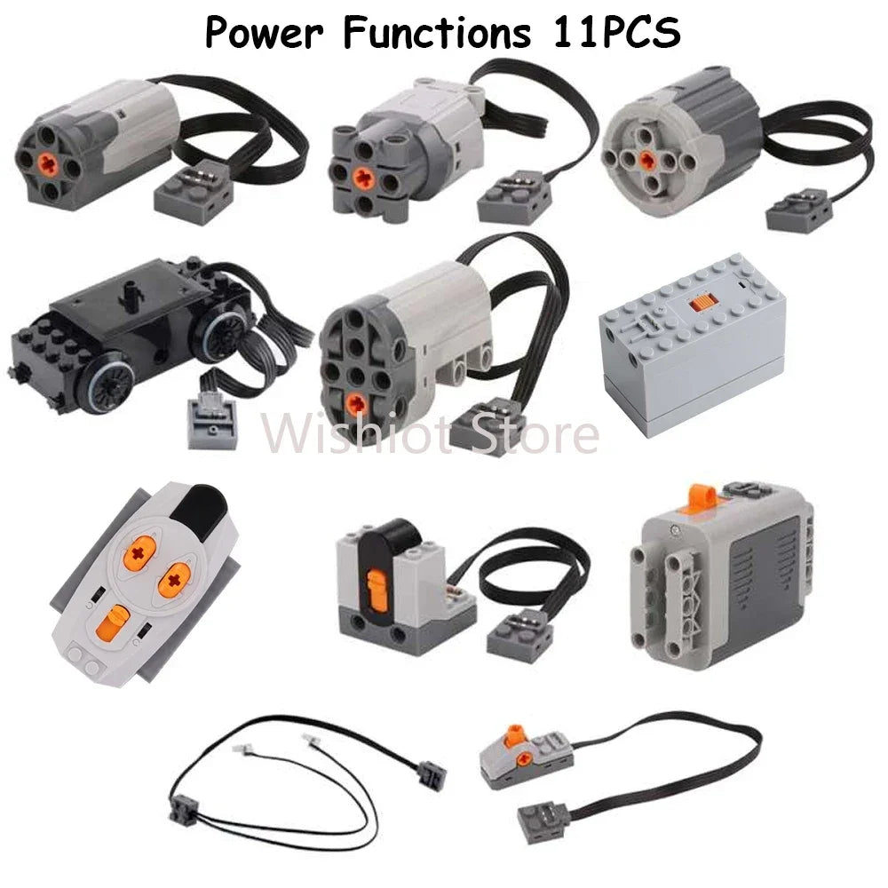 Funciones de energía técnica MOC compatibles con Legoeds, Motor M 8883, Control remoto modificado, grupo de energía, tren, caja de batería de litio 9686