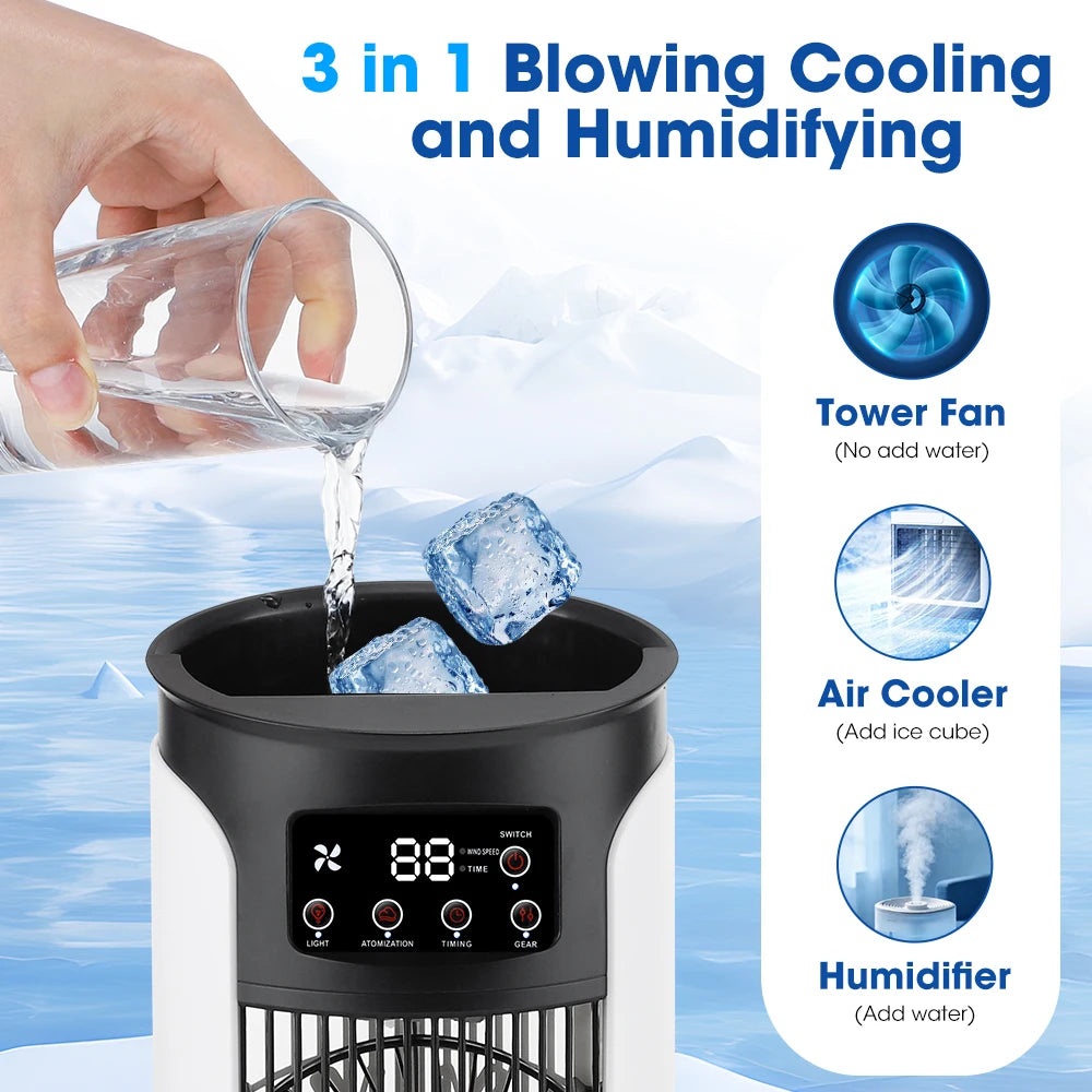 Enfriador de Aire 3 en 1 con Humidificador y 6 Velocidades