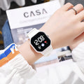 Reloj deportivo para niños, relojes digitales LED, correa de silicona para astronauta, reloj de pulsera electrónico resistente al agua para niños y niñas, regalos