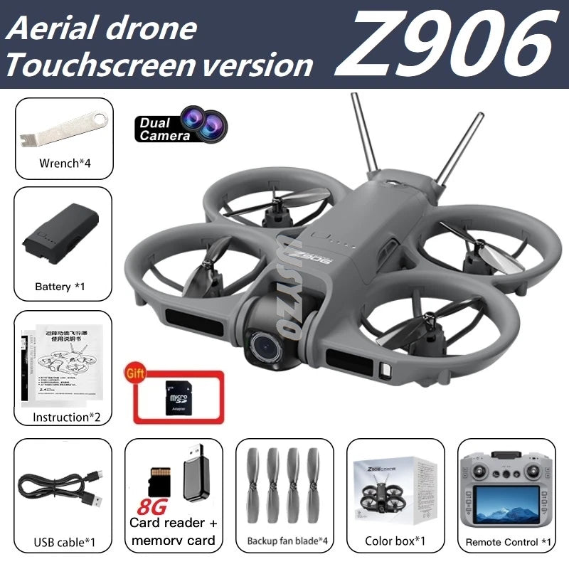 Mini Dron Z906 con Cámara HD WiFi FPV, Cuadricóptero RC, Fotografía Aérea