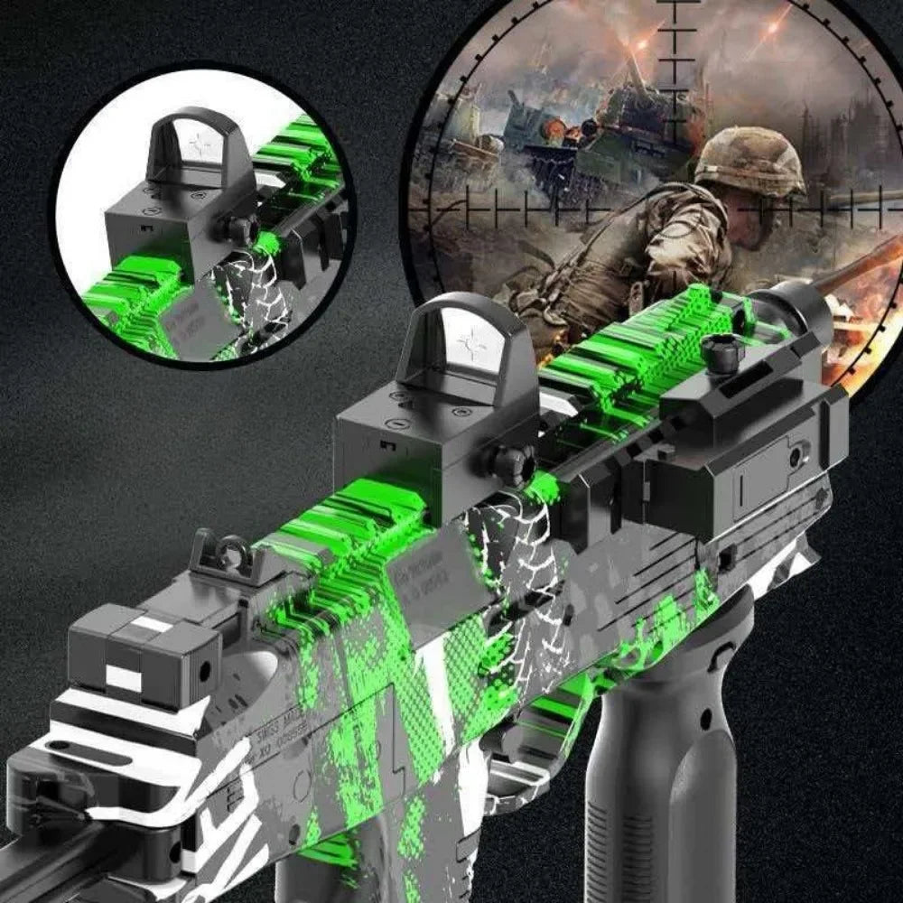 Pistola de Juguete Eléctrica MP9, Lanzador de Dardos de Espuma, Subfusil Automático para Adultos, Niños y Juegos al Aire Libre