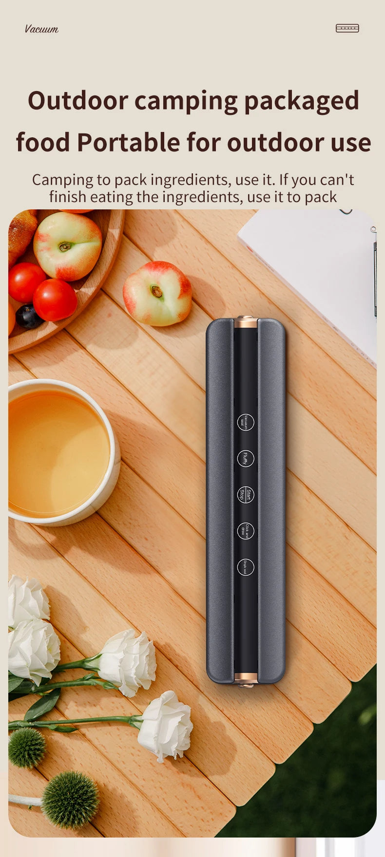 Máquina automática de sellado de aire al vacío para alimentos, sellador al vacío inalámbrico USB para el hogar, 1500mAh, 62KPa, tienda de succión al vacío de alimentos