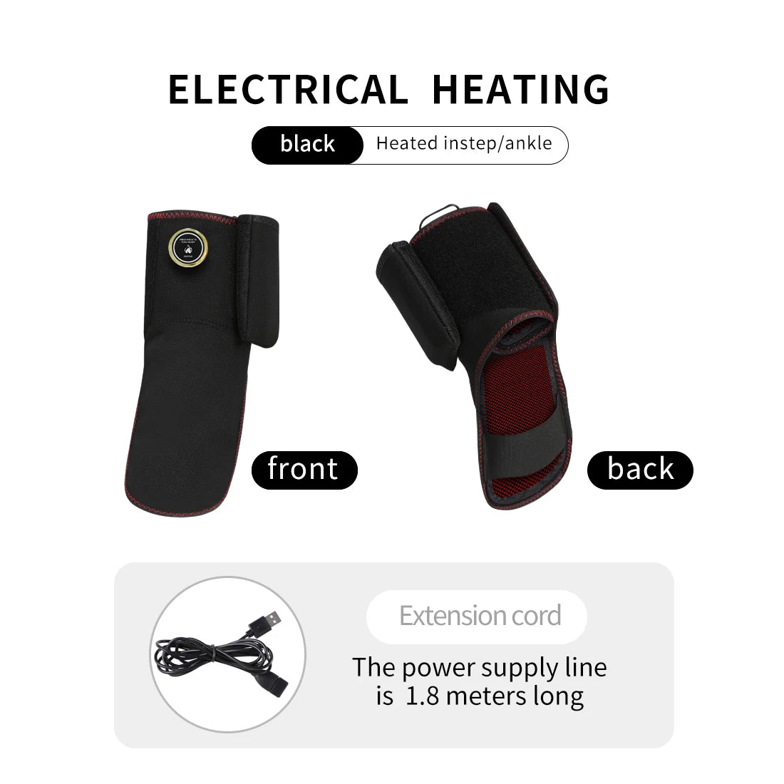Almohadilla Térmica Inalámbrica para Tobillo, Masajeador Eléctrico con Vibración, Envoltura Térmica Recargable para Pies, Manos y Muñecas, Soporte Térmico para Muñeca y Tobillo