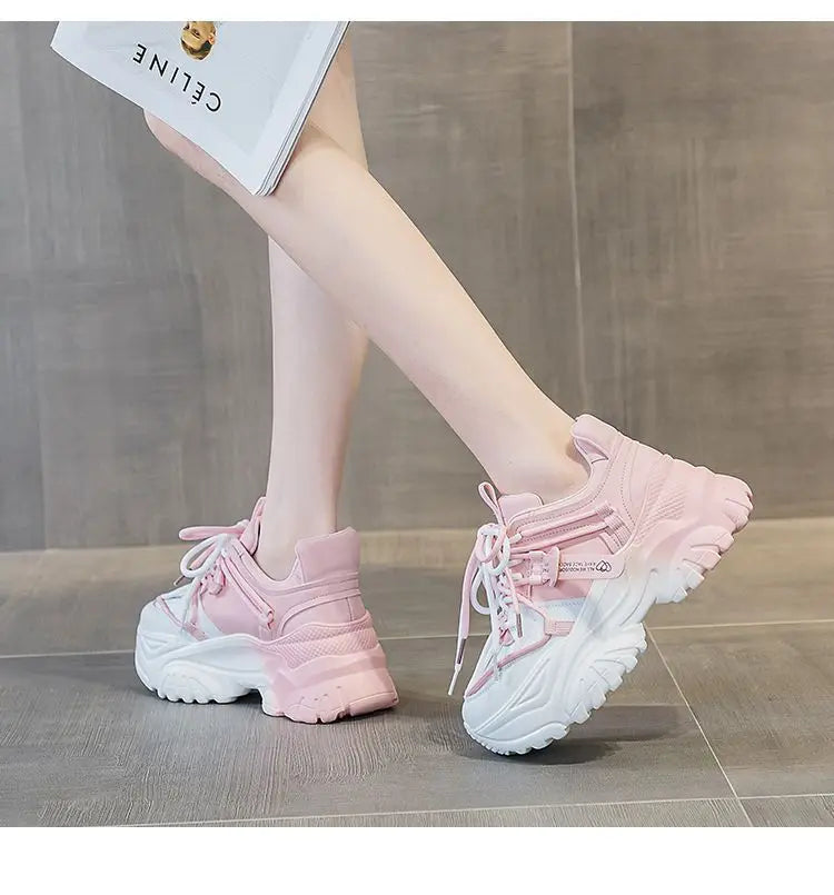 Zapatillas de Plataforma para Mujer - Suela Gruesa, Estilo Casual