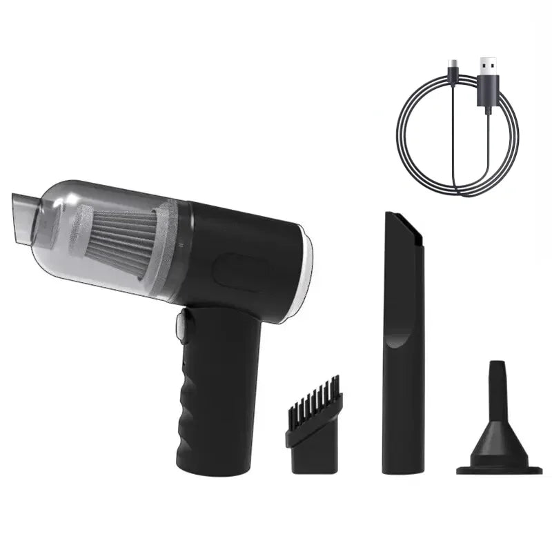 Aspiradora para Coche Inalámbrica, 9000Pa, Carga USB, Húmedo y Seco