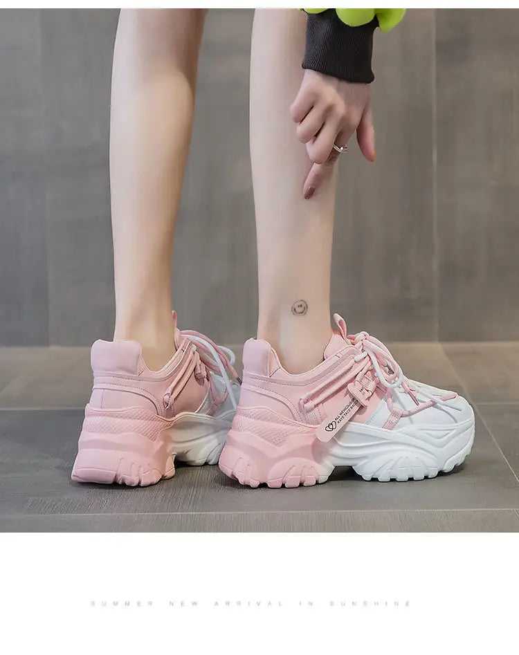 Zapatillas de Plataforma para Mujer - Suela Gruesa, Estilo Casual