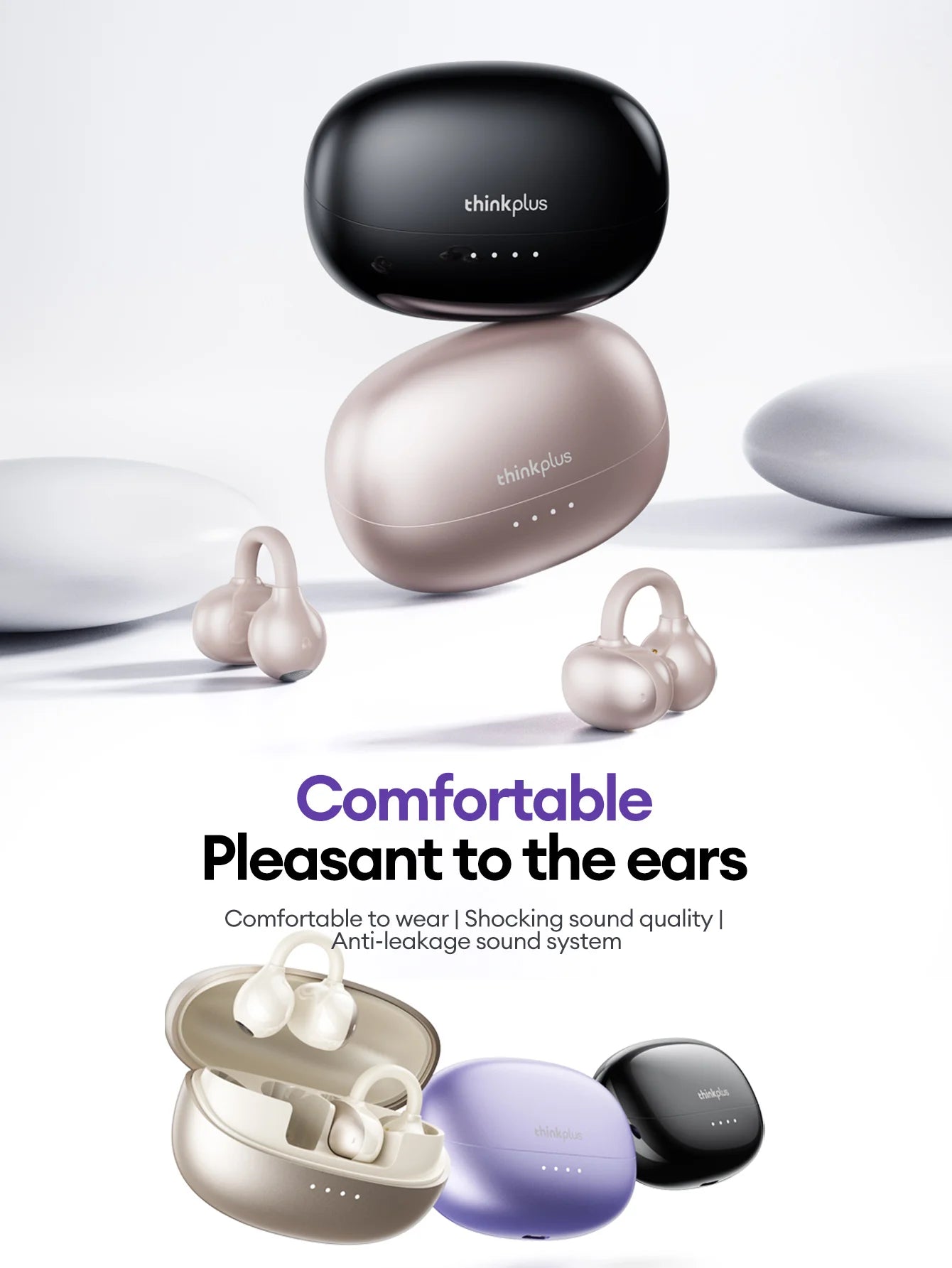 Lenovo LK6 Auriculares Bluetooth 5.4 con Clip
