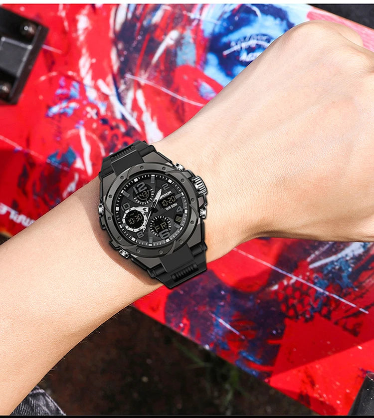 Reloj Militar SANDA Digital LED Doble Pantalla para Hombre