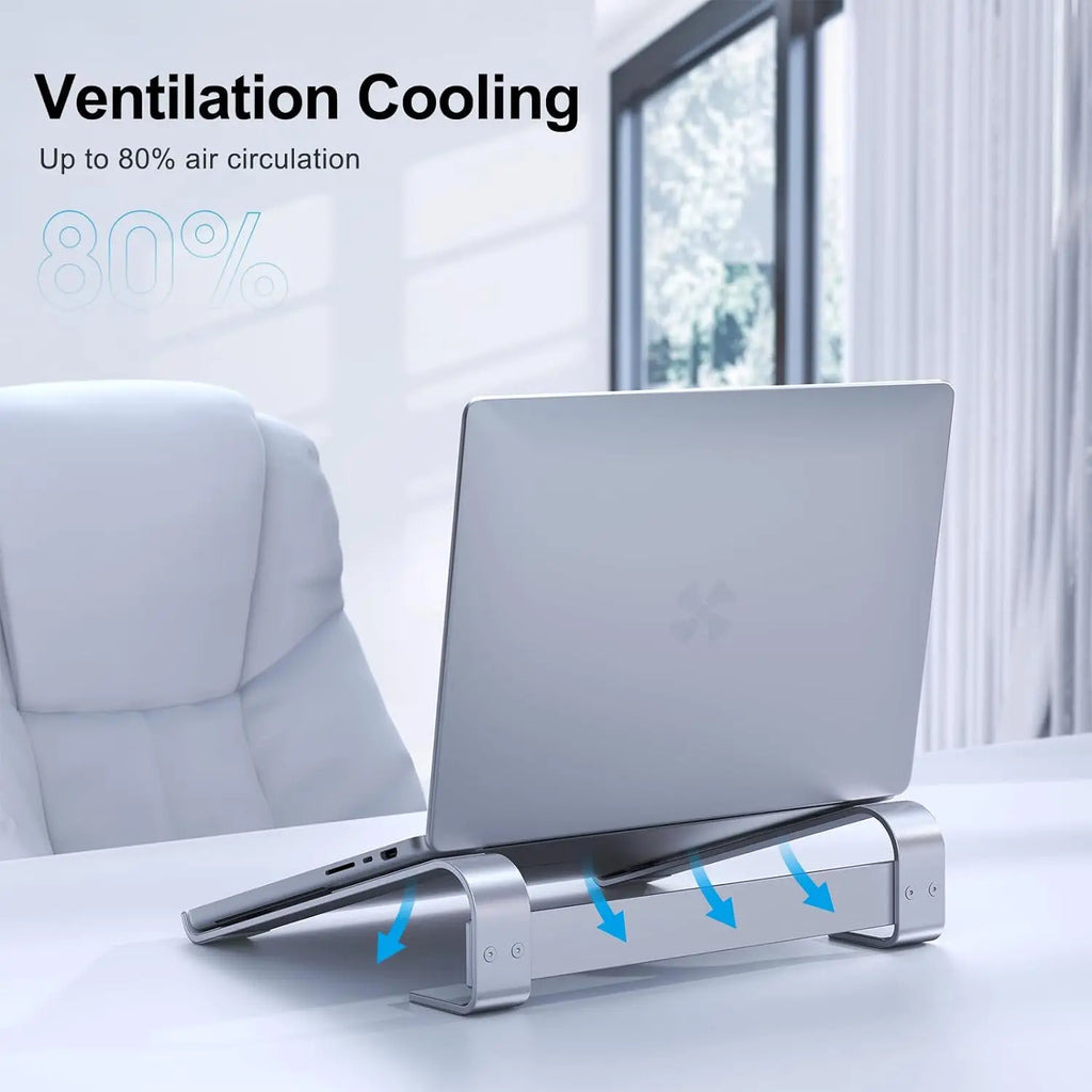 Soporte de Aluminio para Laptop, Base Elevadora para Macbook Pro Air, Dell, HP, Lenovo, Soporte para Computadora Portátil, Accesorios
