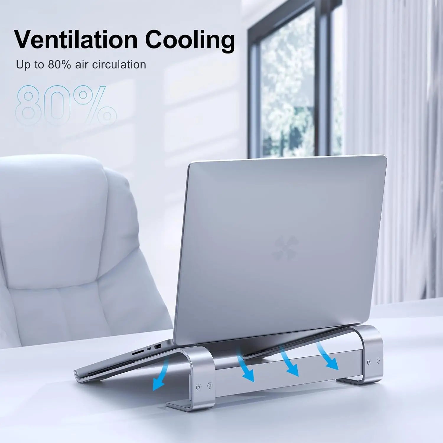 Soporte de Aluminio para Laptop, Base Elevadora para Macbook Pro Air, Dell, HP, Lenovo, Soporte para Computadora Portátil, Accesorios
