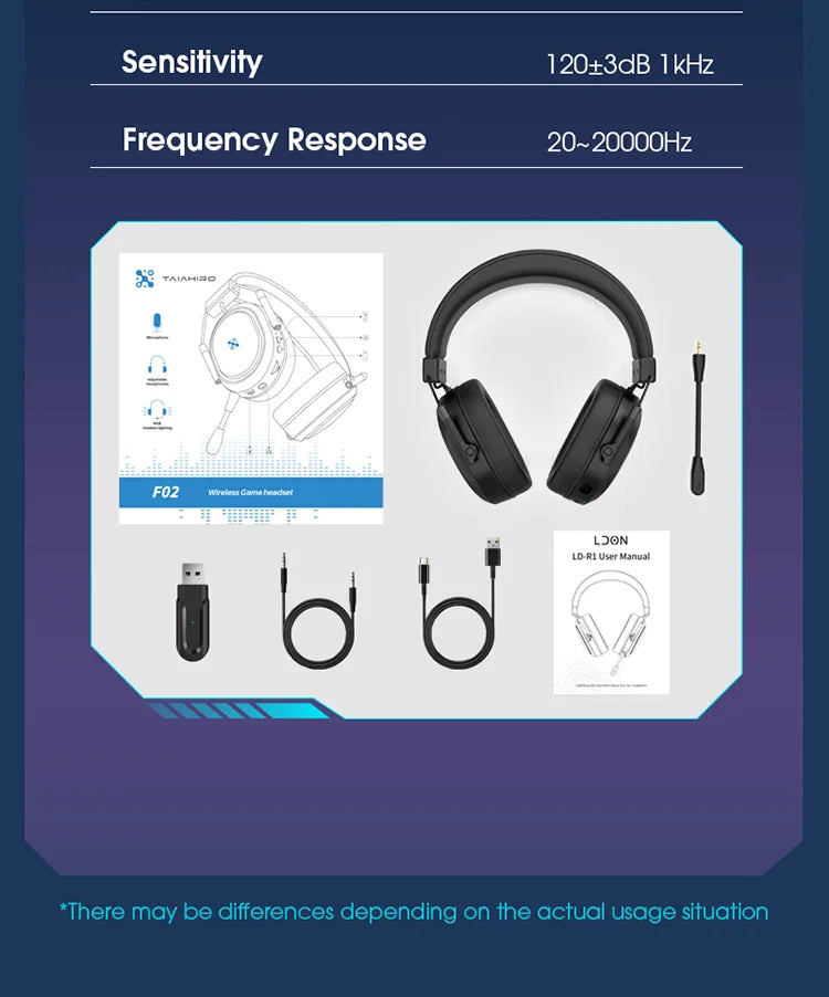 LDON Auriculares Gaming PS5 PS4 Bluetooth 2.4GHz