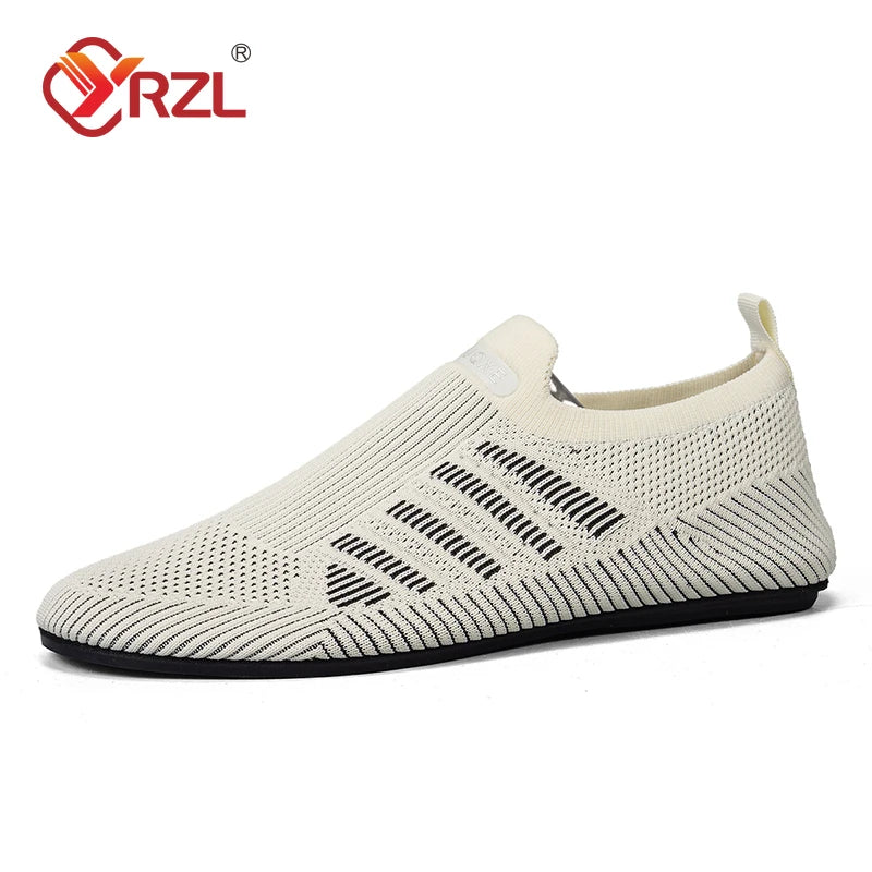 Mocasines de Malla para Hombre YRZL - Planos Sin Cordones