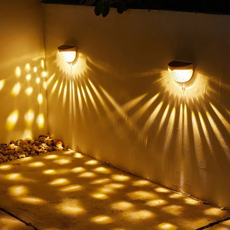 Luz Solar para valla, lámparas de pared impermeables para exteriores, luz de energía para jardín, decoración LED para jardín, paso, Patio, escaleras, 1-24 Uds.