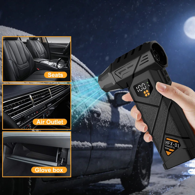 Soplador de aire turbo eléctrico inalámbrico 990000 RPM con batería 10000 mAh