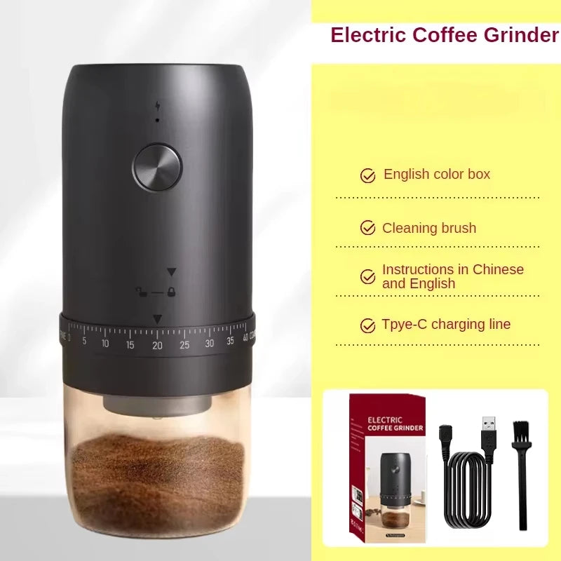 Molinillo de Café Eléctrico USB Portátil 40 Engranajes