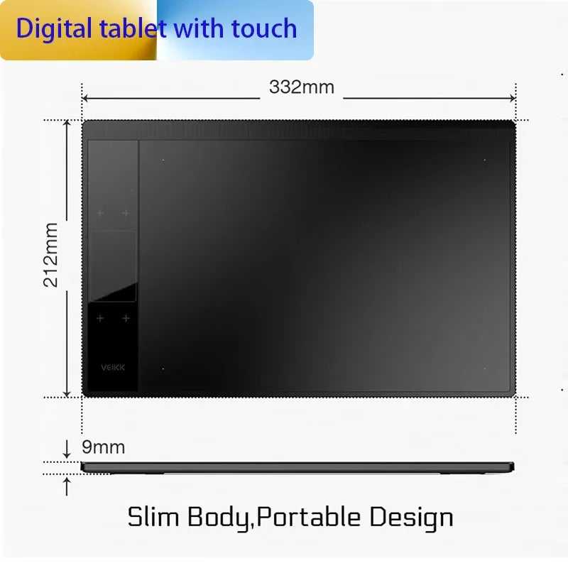 A30 10x6 pulgadas tableta de dibujo gráfico profesional interfaz tipo C con 8192 niveles sin batería para bloc de dibujo digital