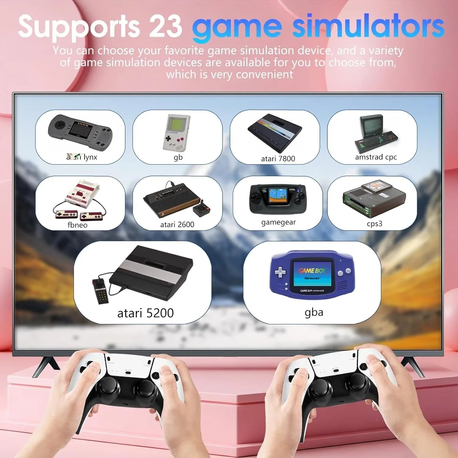 Consola de Videojuegos Retro Actualizada 2026, Consola con Más de 40,000 Juegos Retro, Sistema de Juegos para TV 4K HDMI Plug and Play, 2 Controles Inalámbricos