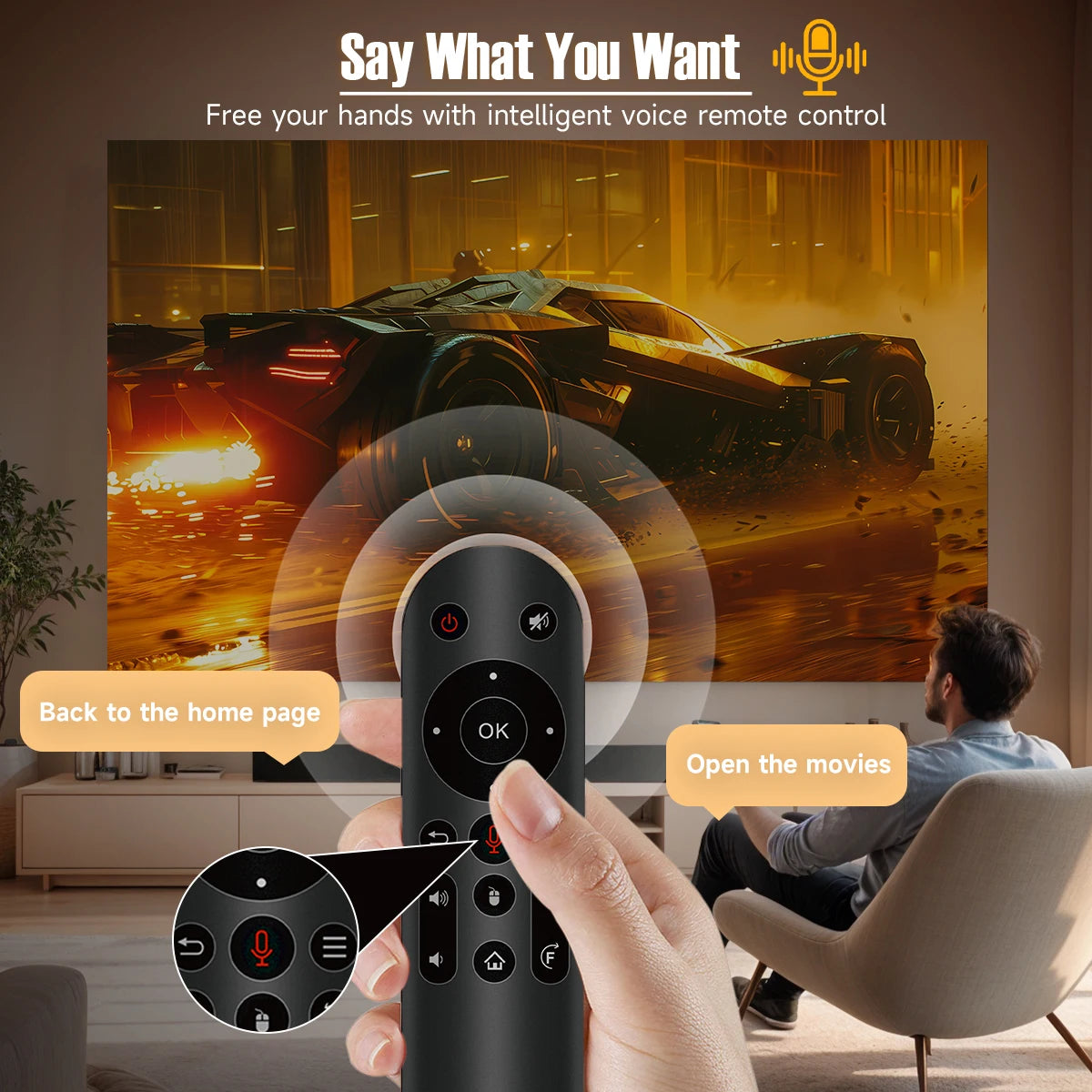 Proyector Magcubic L018 nativo 1080P 8K Android 14, WiFi6 y enfoque automático