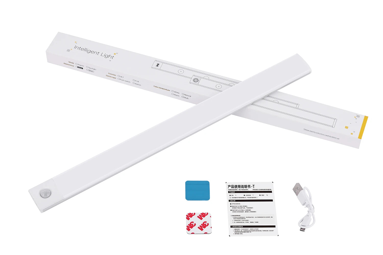 Luz Nocturna LED USB con Sensor para Gabinete