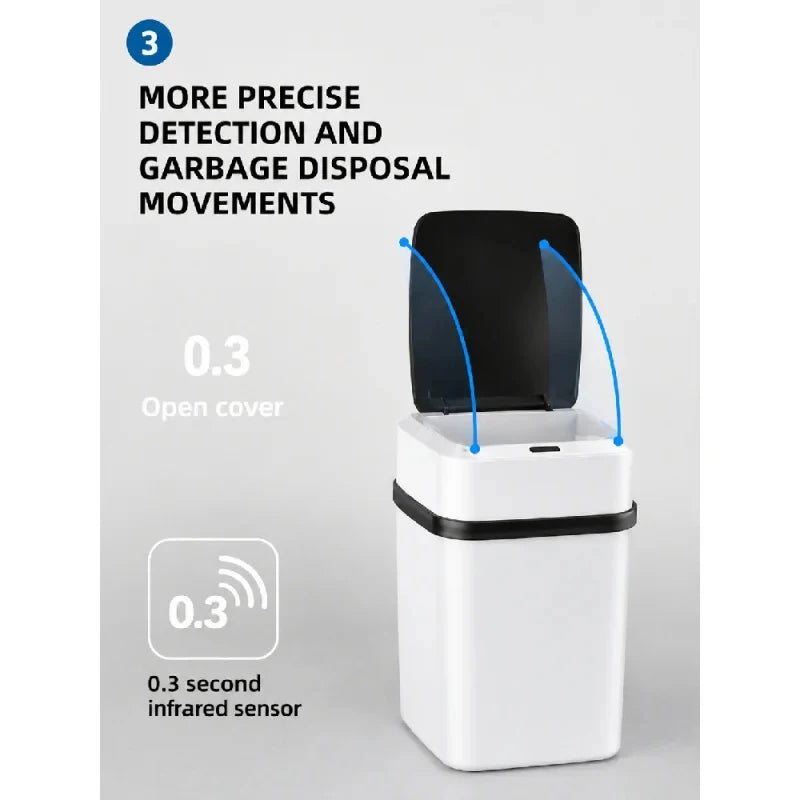 Cubo de Basura Impermeable de 13L para Cocina, Baño, Sala de Estar - Cubo de Basura Doméstico Duradero, Cubo de Basura para Cocina, Cubo de Basura