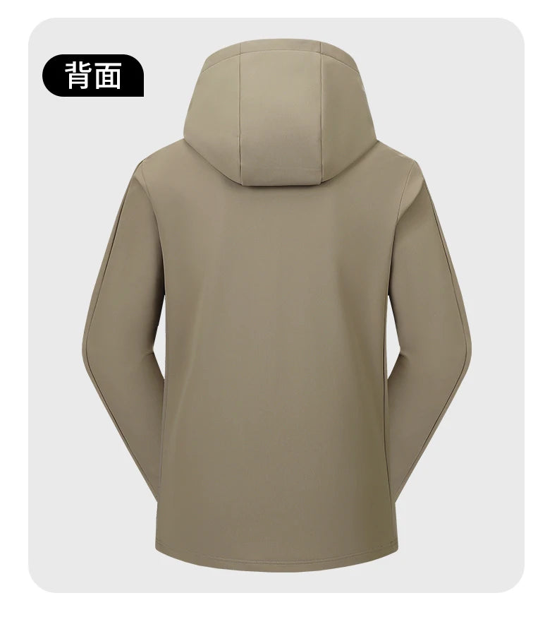 Chaqueta Softshell con Capucha para Hombre, Cálida y Resistente