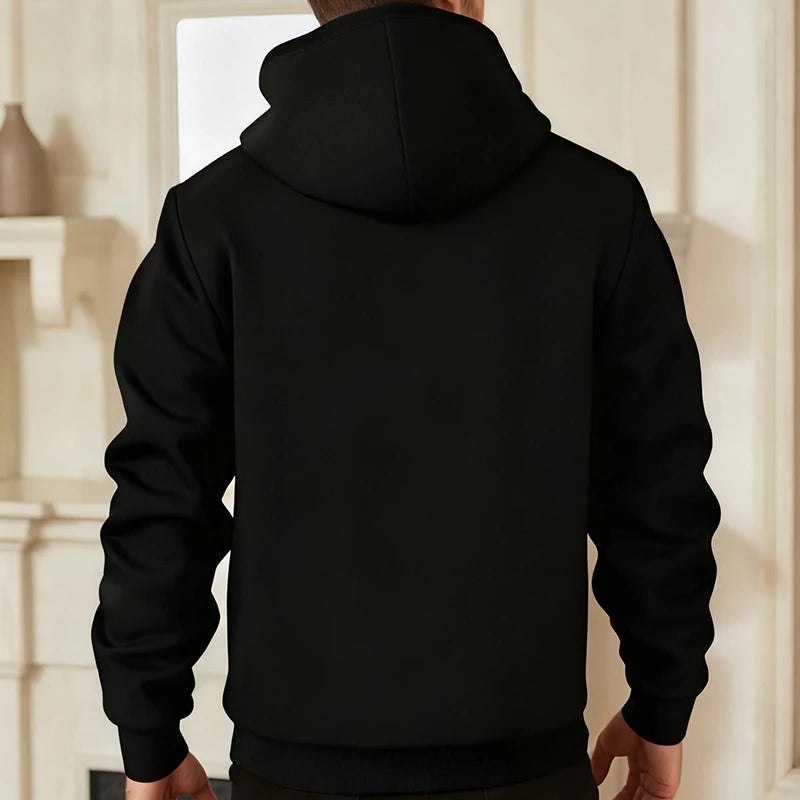 Chaqueta de Invierno con Forro Sherpa y Capucha para Hombre