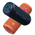 Altavoces Ohayo para exteriores con luces coloridas para fiestas, altavoces Bluetooth 5,3, altavoces inalámbricos impermeables IPX7, compatibles con AUX/MP3/USB