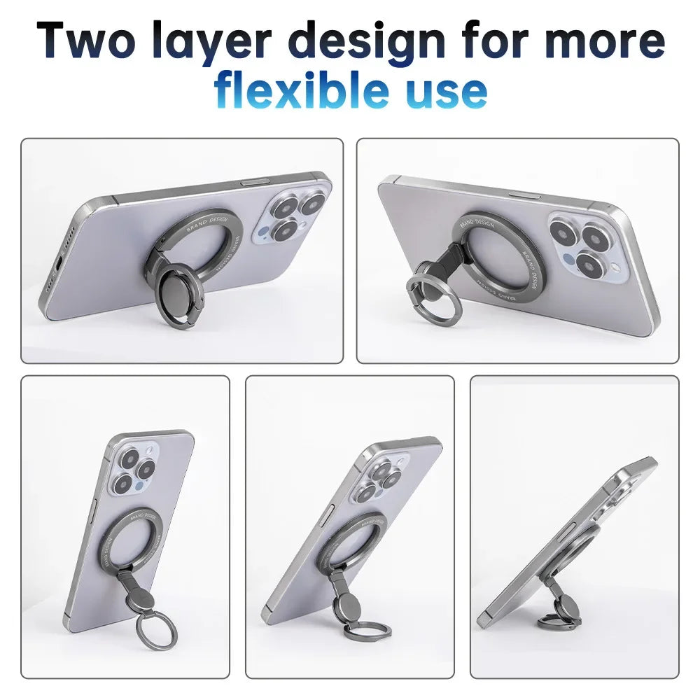 Soporte Magnético para Teléfono, Anillos Magnéticos de Doble Cara para iPhone y Samsung, para Gimnasio, Hogar y Viajes, Accesorio de Fuerte Adhesión