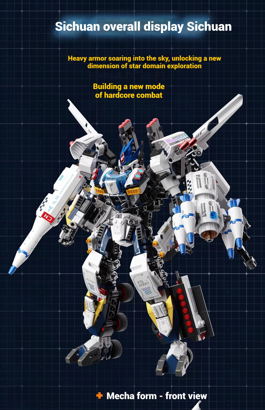 JAKI transformado Mecha coche misil militar cohete modelo de coche montaje, bloques de construcción Mecha juguetes de construcción, regalos de juguetes para niños