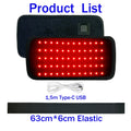 Cinturón de terapia de luz roja LED para aliviar el dolor, almohadilla de luz infrarroja roja de 660nm y 850nm para cintura, espalda, Abdomen, rodillas y brazos, articulaciones musculares