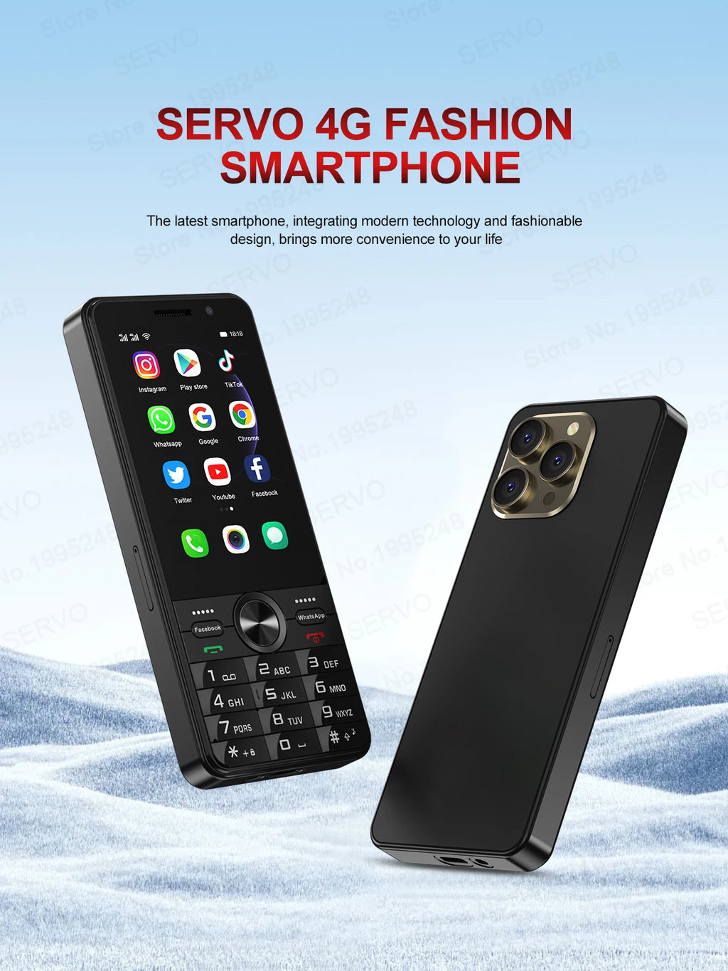 SERVO F24 PRO – Celular 4G Android 3.5" Doble SIM 2+16GB