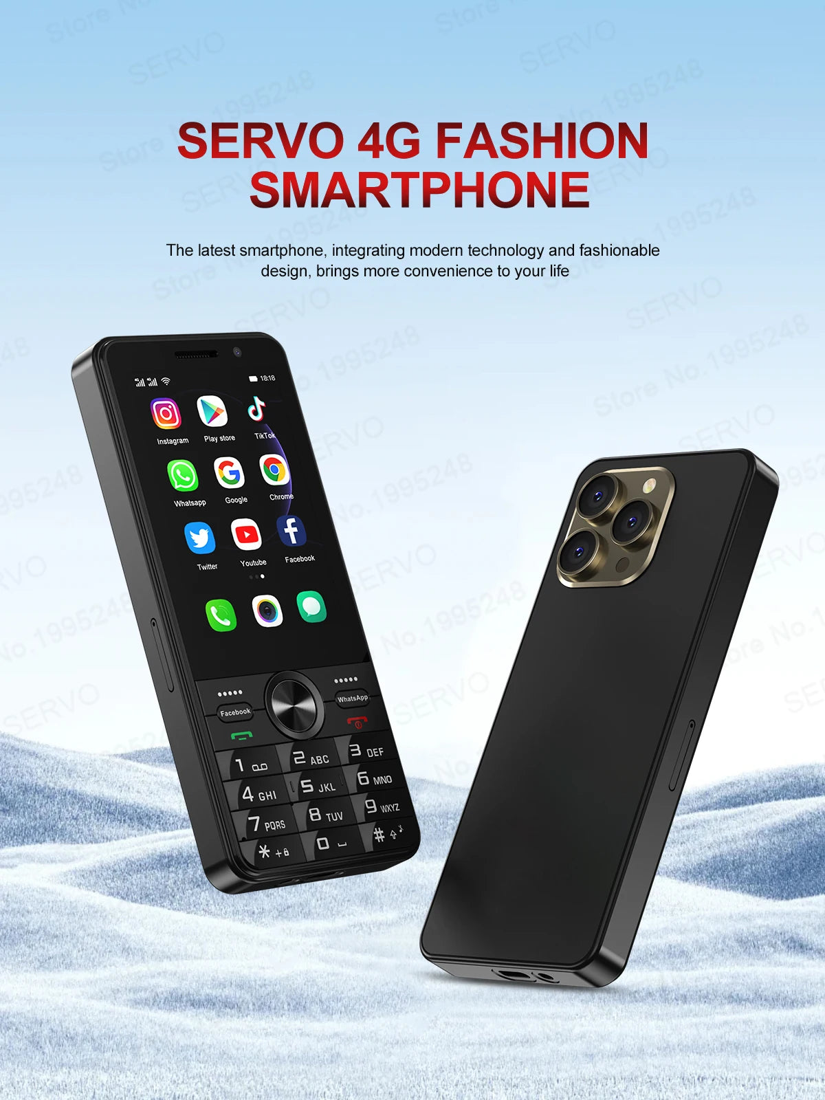 SERVO F24 PRO – Celular 4G Android 3.5" Doble SIM 2+16GB