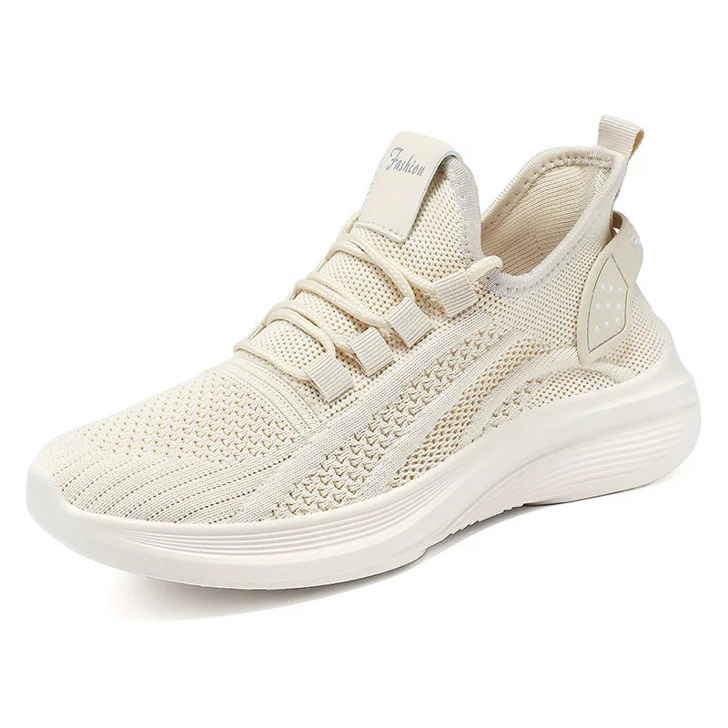 Zapatillas de Plataforma para Mujer - Malla Transpirable sin Cordones