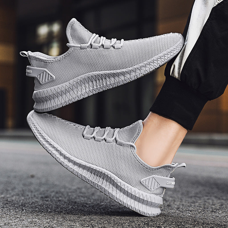 Zapatillas de correr transpirables y ligeras para hombre, Tenis antideslizantes para exteriores, zapatos deportivos suaves con cordones para caminar, 2023