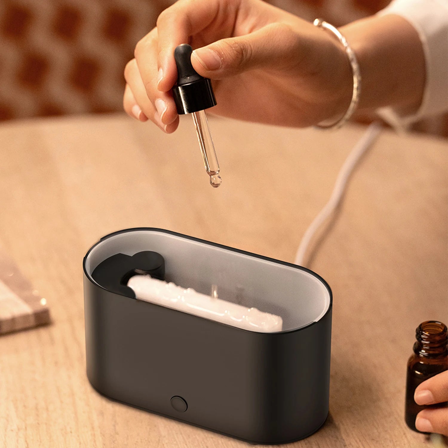 Mini Difusor Humidificador de Aromaterapia con Llama
