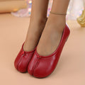 2025 Mocasines separadores de dedos de cuero para mujer, zapatos planos, cómodos, transpirables, informales