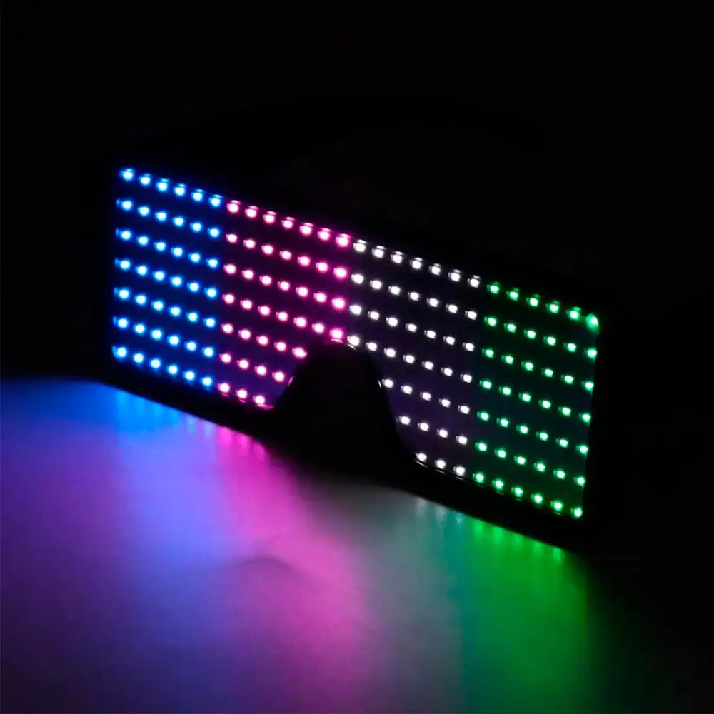 Gafas LED luminosas, gafas con luz, recargables por USB, gafas luminosas para Navidad, Halloween, festivales, disfraces, fiestas