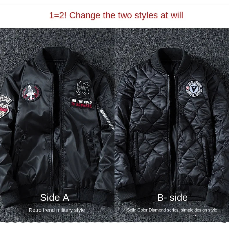Campera MA1 Aviador para Hombre - Doble Cara Engrosada