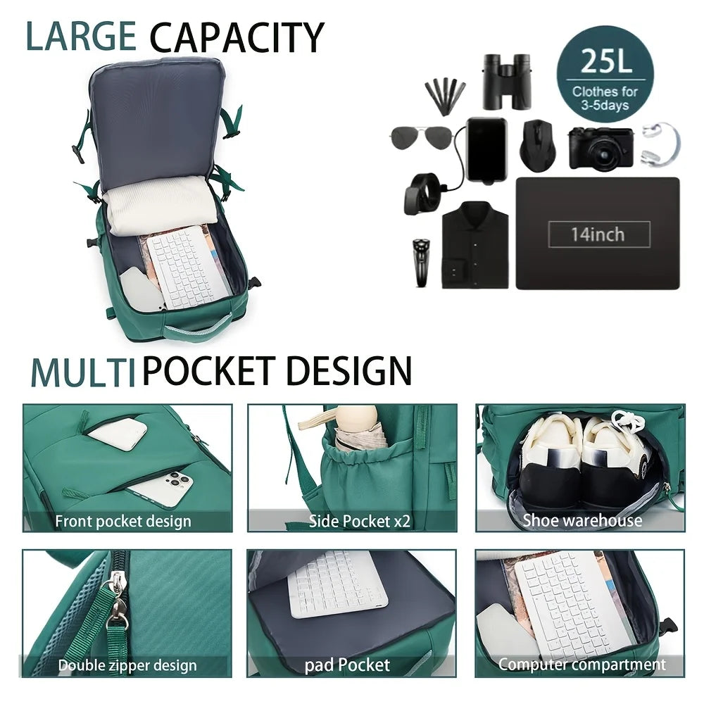 Mochila Liviana de Viaje Unisex Gran Capacidad Varios Colores