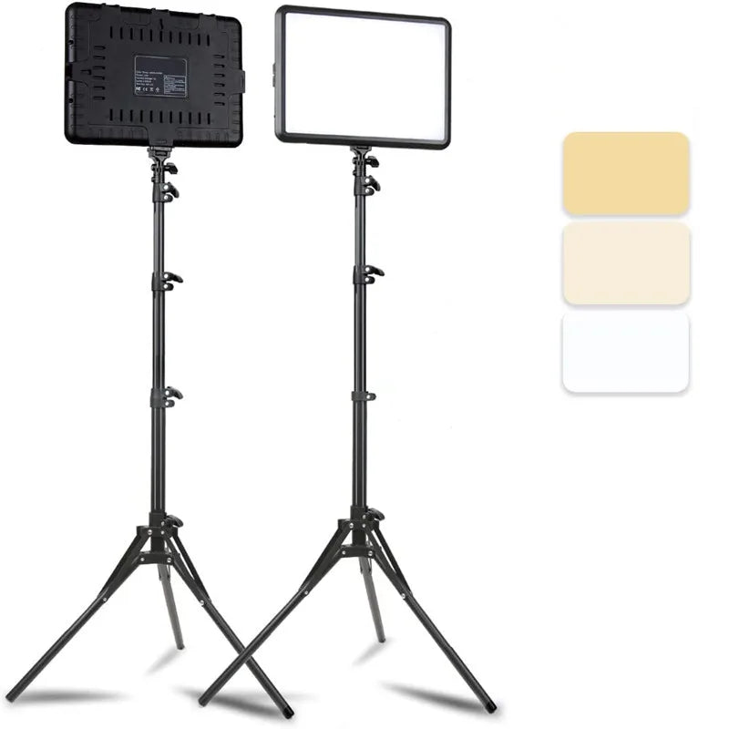Panel de luz LED para fotografía y vídeo de 8/12 pulgadas, Kit de iluminación para estudio fotográfico para disparar transmisión en vivo Youbube con soporte para trípode