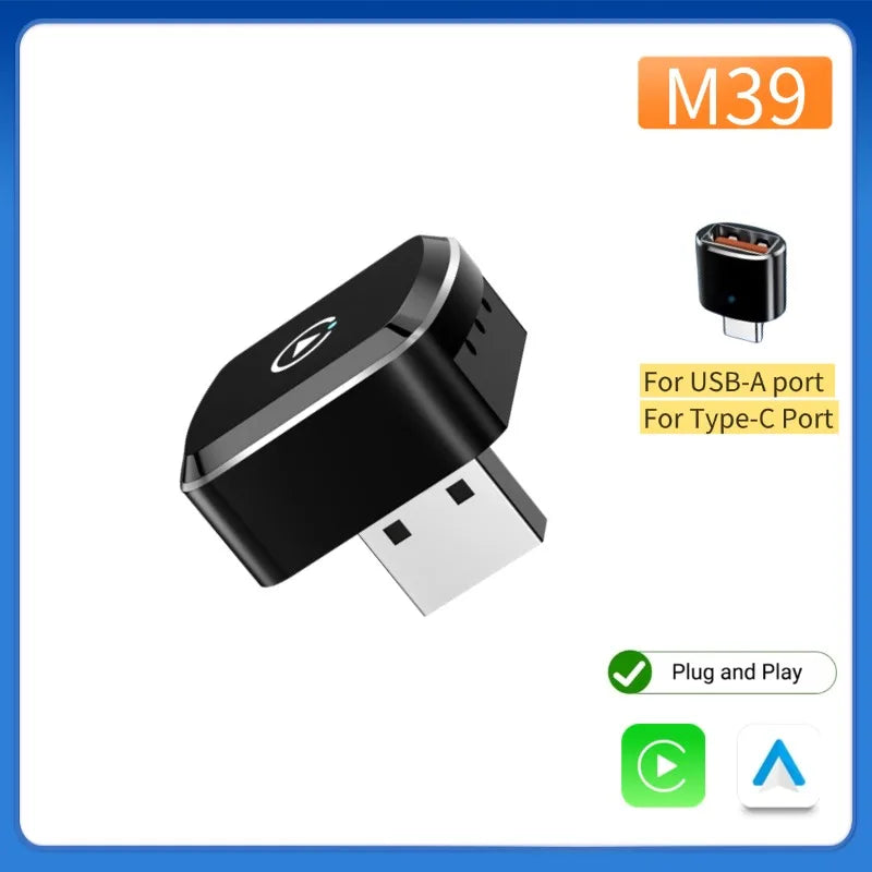 Adaptador Inalámbrico CarPlay y Android Auto 5G WiFi USB para Auto