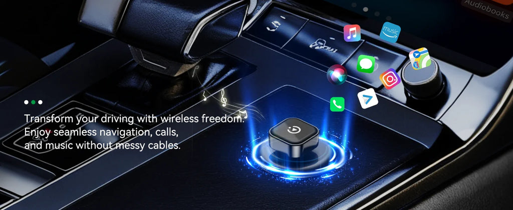 Dongle inalámbrico CarPlay y Android Auto 2 en 1, conexión automática rápida, Plug & Play compacto para iPhone Android, USB A/USB-C sin retardo