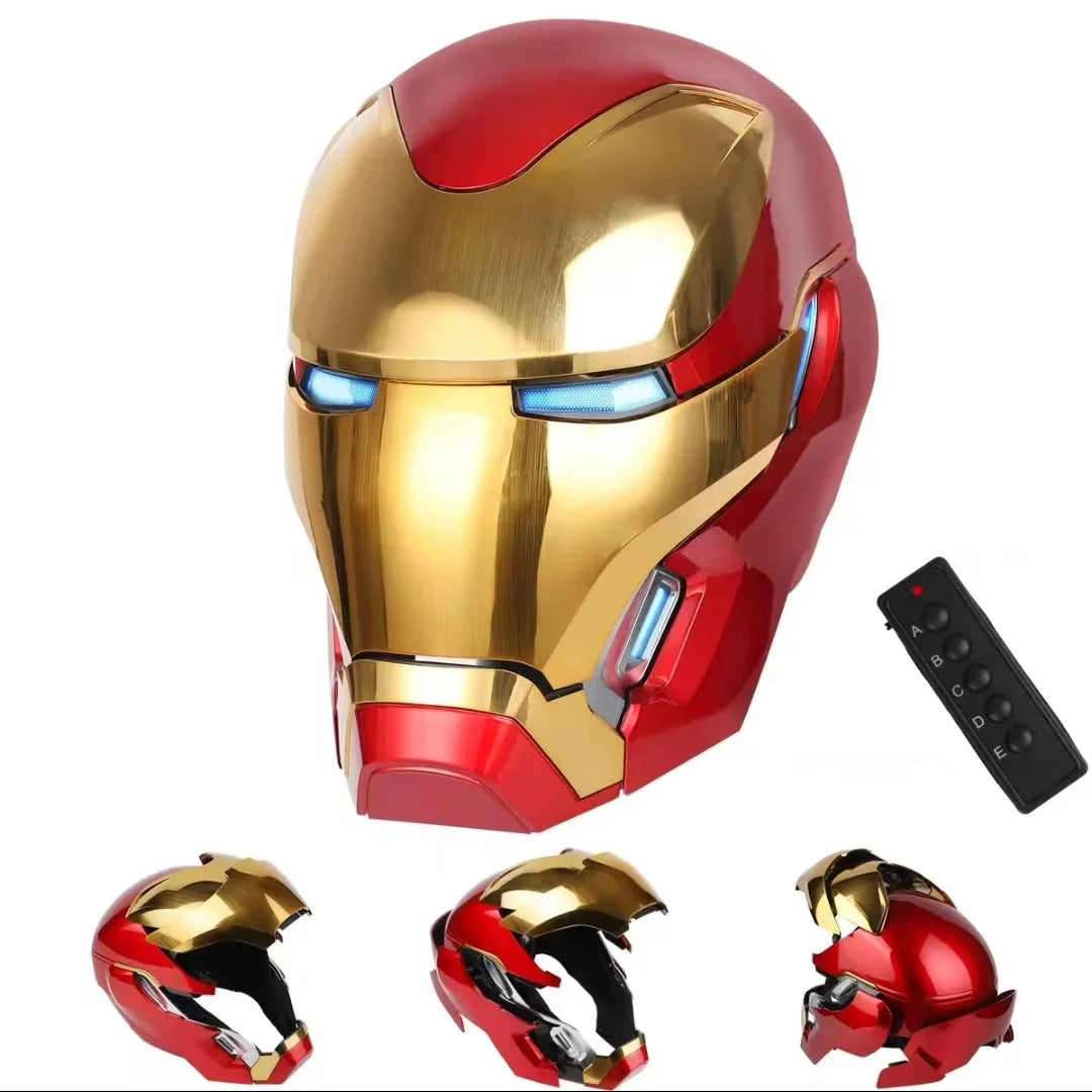 Casco de Iron Man de Marvel, Escala 1:1, MK50 MK5 MK17, con Control por Voz y Ojos Luminosos, Modelo Coleccionable para Adultos, Juguete de Navidad