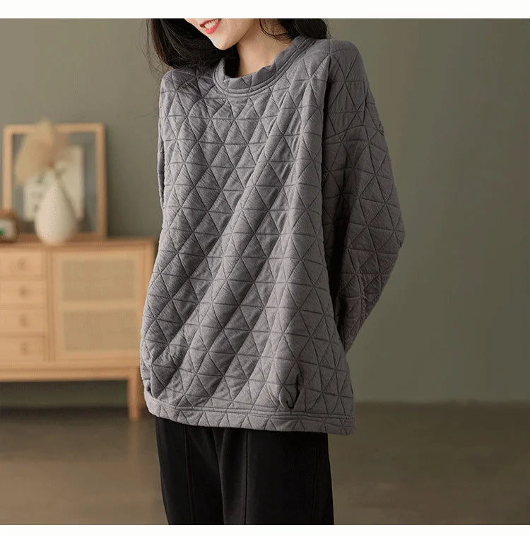 Amax luluE, ropa de moda de invierno para mujer, sudaderas con capucha holgadas e informales con diseño acolchado cálido, sudaderas clásicas de algodón de lujo para mujer