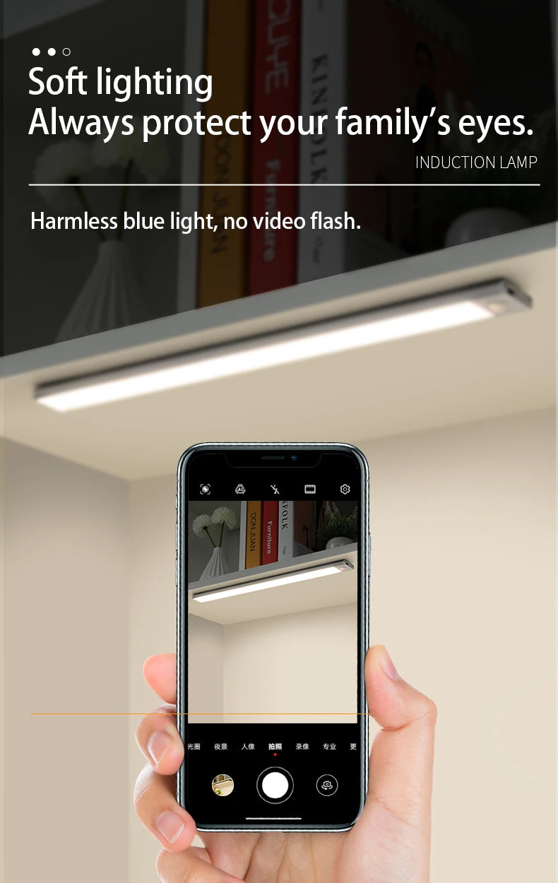 PZSUNLY Luz LED Ultrafina con Sensor para Gabinete
