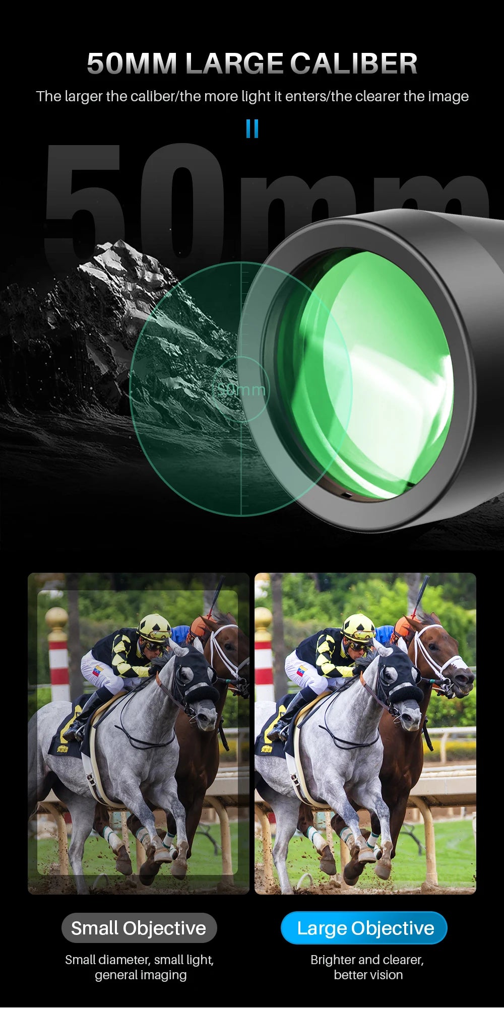 Binoculares APEXEL 10-30x50 Zoom para Caza, Camping y Senderismo