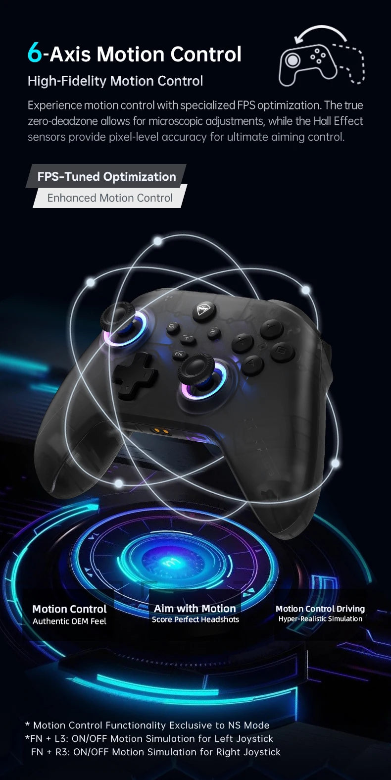 Controlador de Juegos para PC Machenike G3V2 G3Pro, Joysticks con Efecto Hall, Gamepad para Nintendo Switch, iPhone, Teléfono Móvil Android, PC