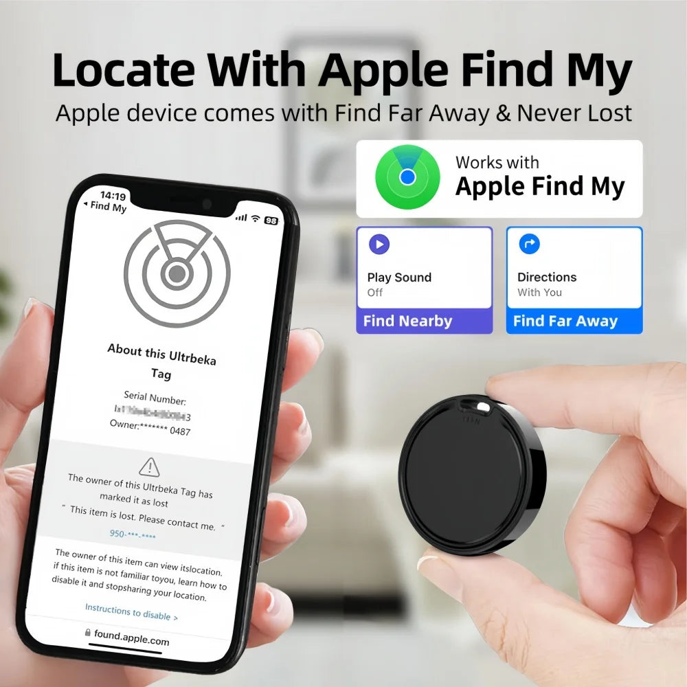 Mini Rastreador GPS Antipérdida para Mascotas, Niños, Bolsos, Llaves, Carteras, Compatible con Aplicaciones IOS/Android, Localizador